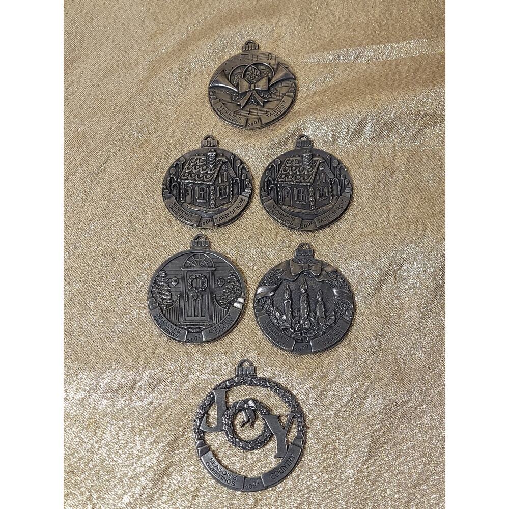 6 Vintage Country, Country Woman, Taste Of Home Christmas Ornaments 2000 2001